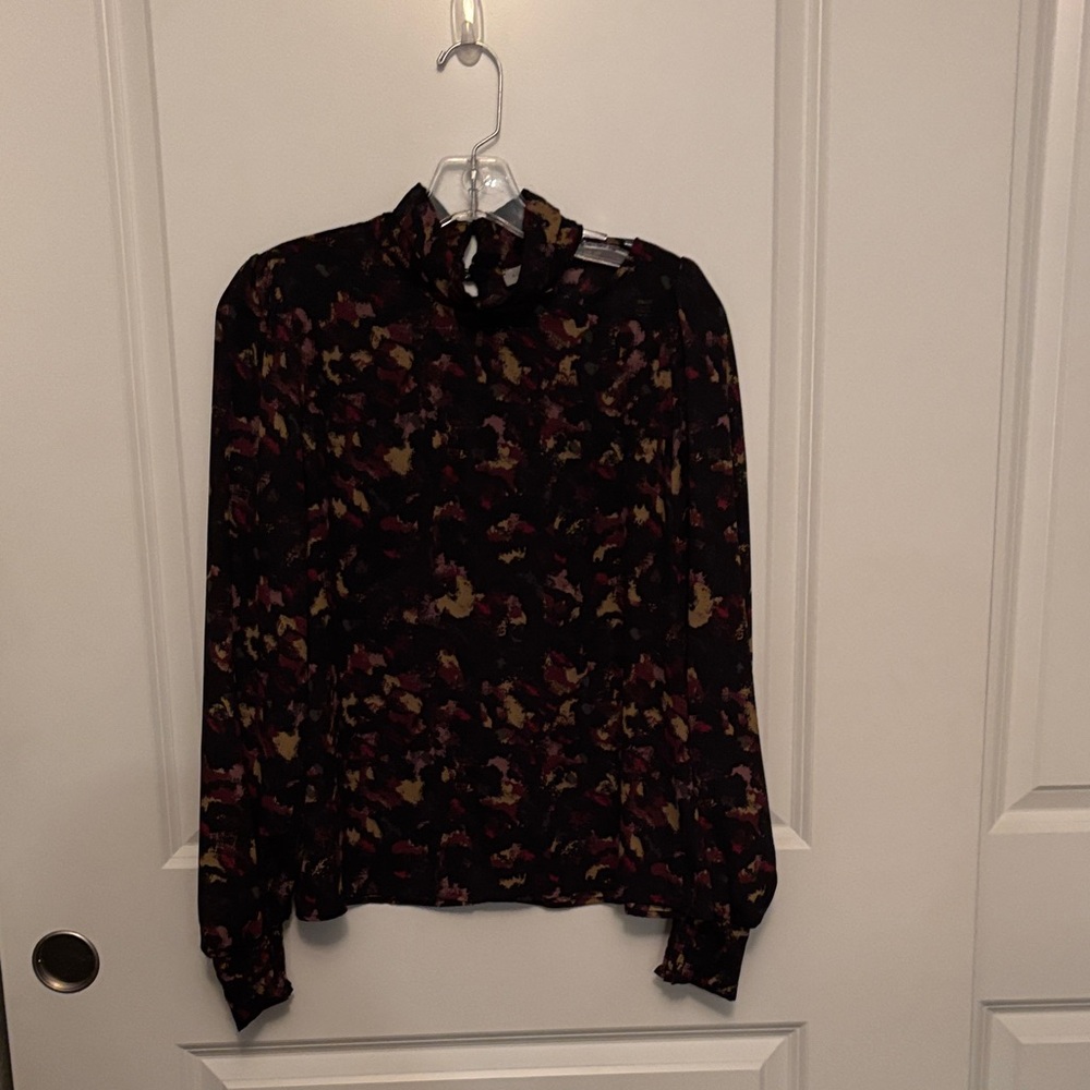 Allison Joy Black Floral Blouse